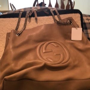 Gucci large soho tan shoulder bag